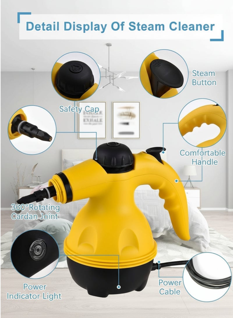 vexa pro Handheld Steam Cleaner – Multipurpose Portable Pressurized Steamer with 9-Piece Accessories, 1000W Power - Image 3